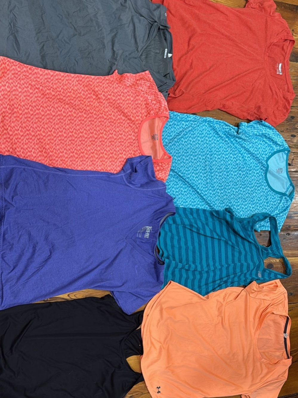 Assorted Women's Performance Tee in Coral/Blue/Purple/Black - Multi-Pack Styles